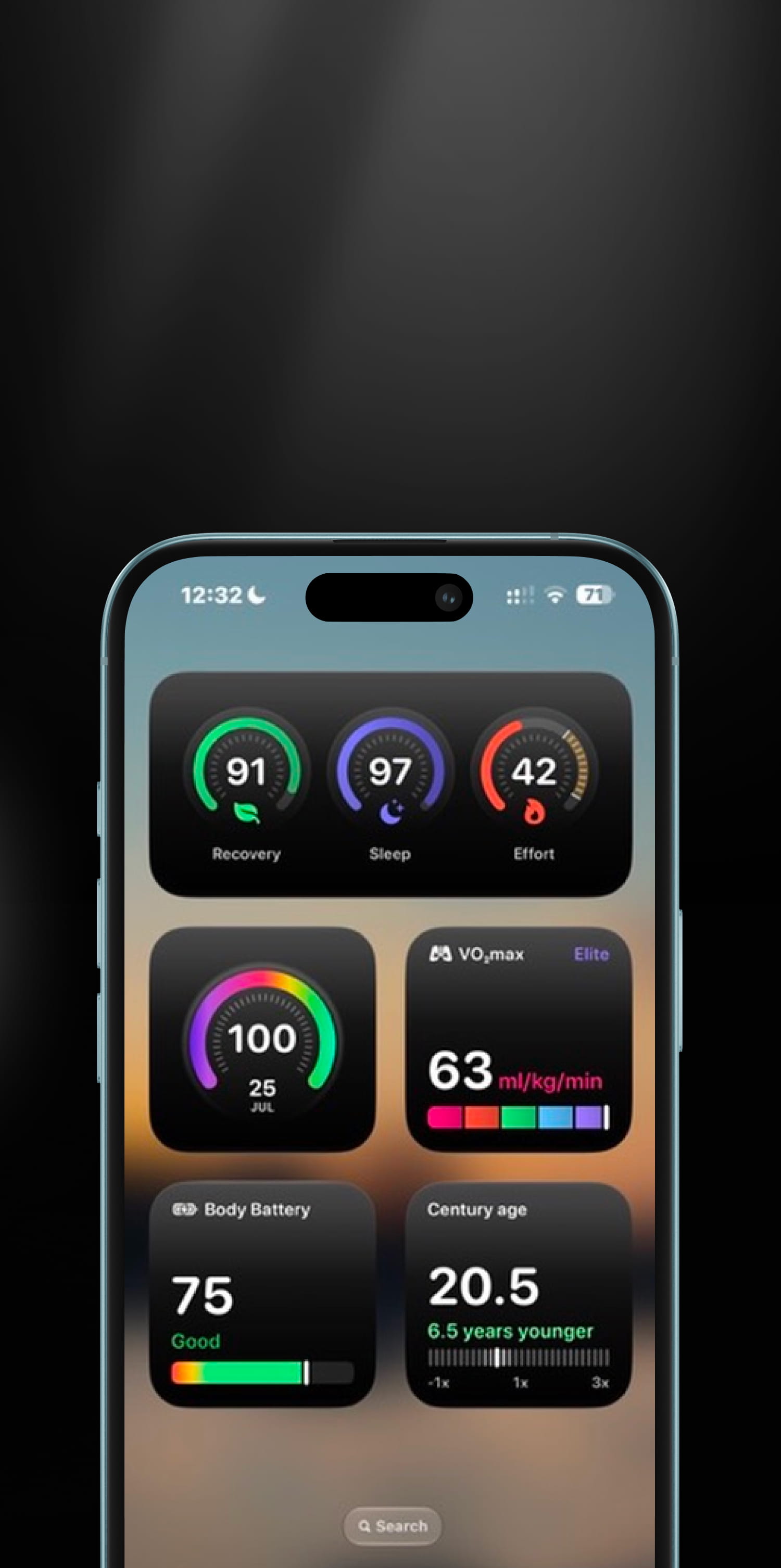 See your health metrics at a glance.